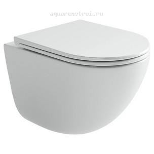 Унитаз подвесной с сиденьем микролифт Ceramicanova Vogue CN4008TMW цвет белый