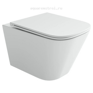Унитаз подвесной с сиденьем микролифт Ceramicanova Vogue CN4009TMW цвет белый