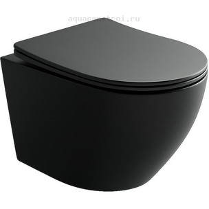 Унитаз подвесной с сиденьем микролифт Ceramicanova Uno CN11001MB цвет черный