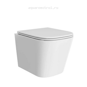Унитаз подвесной с сиденьем микролифт Kerama Marazzi Кубо CU.wc.02 цвет белый
