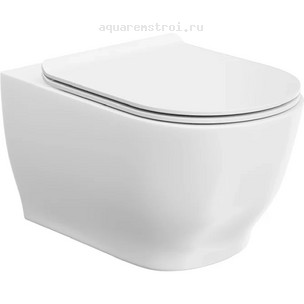 Унитаз подвесной с сиденьем микролифт Kerama Marazzi Modula MO.wc.02 цвет белый