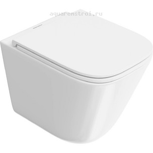 Унитаз подвесной с сиденьем микролифт Kerama Marazzi Кубо Geometrica CU.T.wc.02 цвет белый