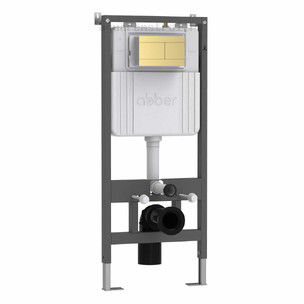 Инсталляция для подвесного унитаза Abber AC0105 + AC0127MMG с кнопкой смыва