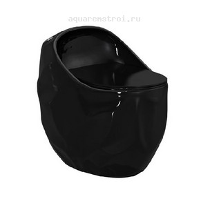 Унитаз-моноблок c сиденьем микролифт Redo Space black RD-2070B Rimless цвет черный