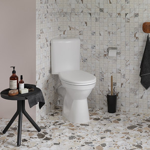 Унитаз-компакт угловой с бачком и сиденьем микролифт Vitra 9754B003-7201 цвет белый