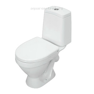 Унитаз-компакт с бачком и сиденьем микролифт Sanita WC.CC/Lada/1-P/WHT. G/S1 цвет белый
