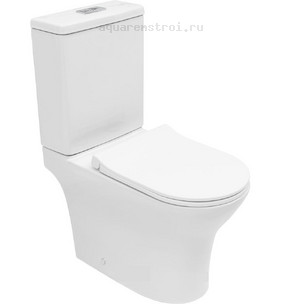 Унитаз-компакт с бачком и сиденьем микролифт Aquanet Roll 3.0 Tornado 348009 цвет белый