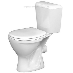 Унитаз-компакт с бачком и сиденьем микролифт Santeri Pro 1P2155S0000BF цвет белый