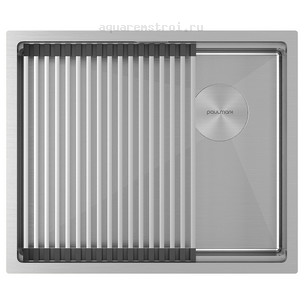 Кухонная мойка Paulmark Next-Pro 54 Uni PM705445-BS 54х45 см цвет сталь брашированная