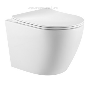 Унитаз подвесной с сиденьем микролифт Triton Verso TR-VO-1832 Щ0000060994 цвет белый