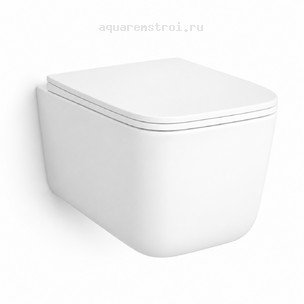 Унитаз подвесной с сиденьем микролифт Wasserkraft H004M цвет белый